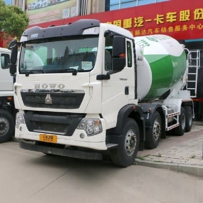 Tiendas de materiales de construcción SinotruK HOWO T5G 340HP 8X4 7.37 camión mezclador de hormigón cuadrado
