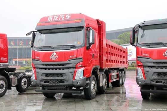 Dongfeng Liuqi Chenglong H70 de segunda mano 8X4 375hp 8.6m camión de descarga con potencia combinada