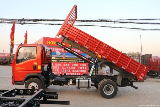 Boutique HOWO Humvee de 129 caballos de fuerza 4X2 4.15m Camiones de descarga con capacidad de tanque de combustible de 100-200L