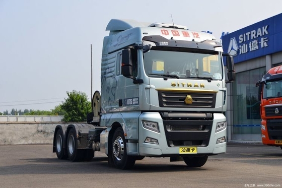 Cabeza del tractor del camión usado Sinotruk SITRAK G7S 530 HP 6X4 GNL engranaje automático con fluido lento