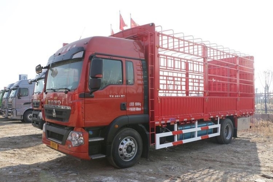 Camión pesado de 250 CV HOWO TX 4X2 6.8m Camión de red de almacén para el transporte de carga usada