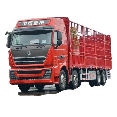 Camión pesado nacional HOWO TH7 460HP 8X4 9.5m de pantalla táctil Camión tipo cuadrícula de almacén