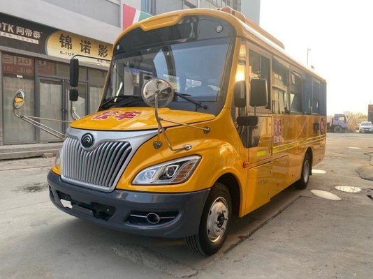 Transporte ideal de los estudiantes de primaria Autobús escolar usado con transmisión manual