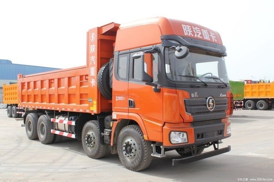 12 Cambio hacia adelante Shaanxi Automóvil Cummins Delong X3000 385hp 8X4 camión de 8 metros