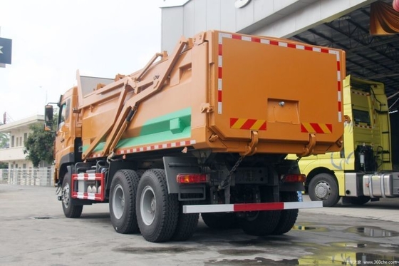 Preparado 6X4 Steyr 340HP camión de basura con 5.6m cuerpo automático aire acondicionado incluido