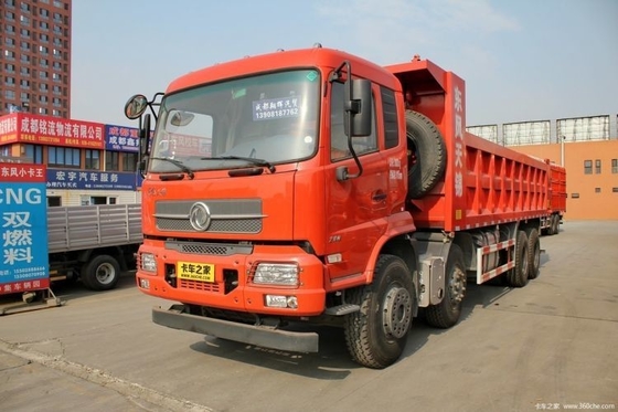 2010 camión comercial Dongfeng 280HP 8X4 7.6m camión descargable con asiento del conductor de suspensión aérea