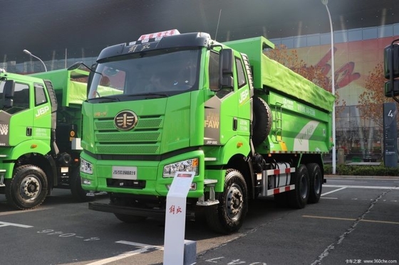 Vehículo de segunda mano FAW Jiefang J6P camión pesado 390hp 6X4 5.6m camión de basura para el mercado