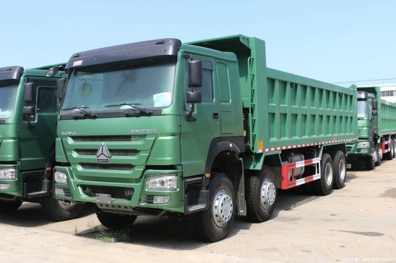 Conducción a la derecha 23 Sinotruk HOWO-7 375hp 8X4 7.6m camiones de basura para coches usados boutique caliente
