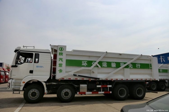 Profesional de segunda mano Shacman Delong M3000 290 HP 8X4 7.6m camión de basura con ESC